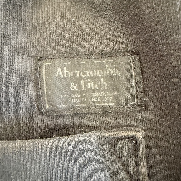 Vintage Abercrombie & Fitch Y2K Black Fleece Joggers Men's Small Drawstring - Picture 3 of 10